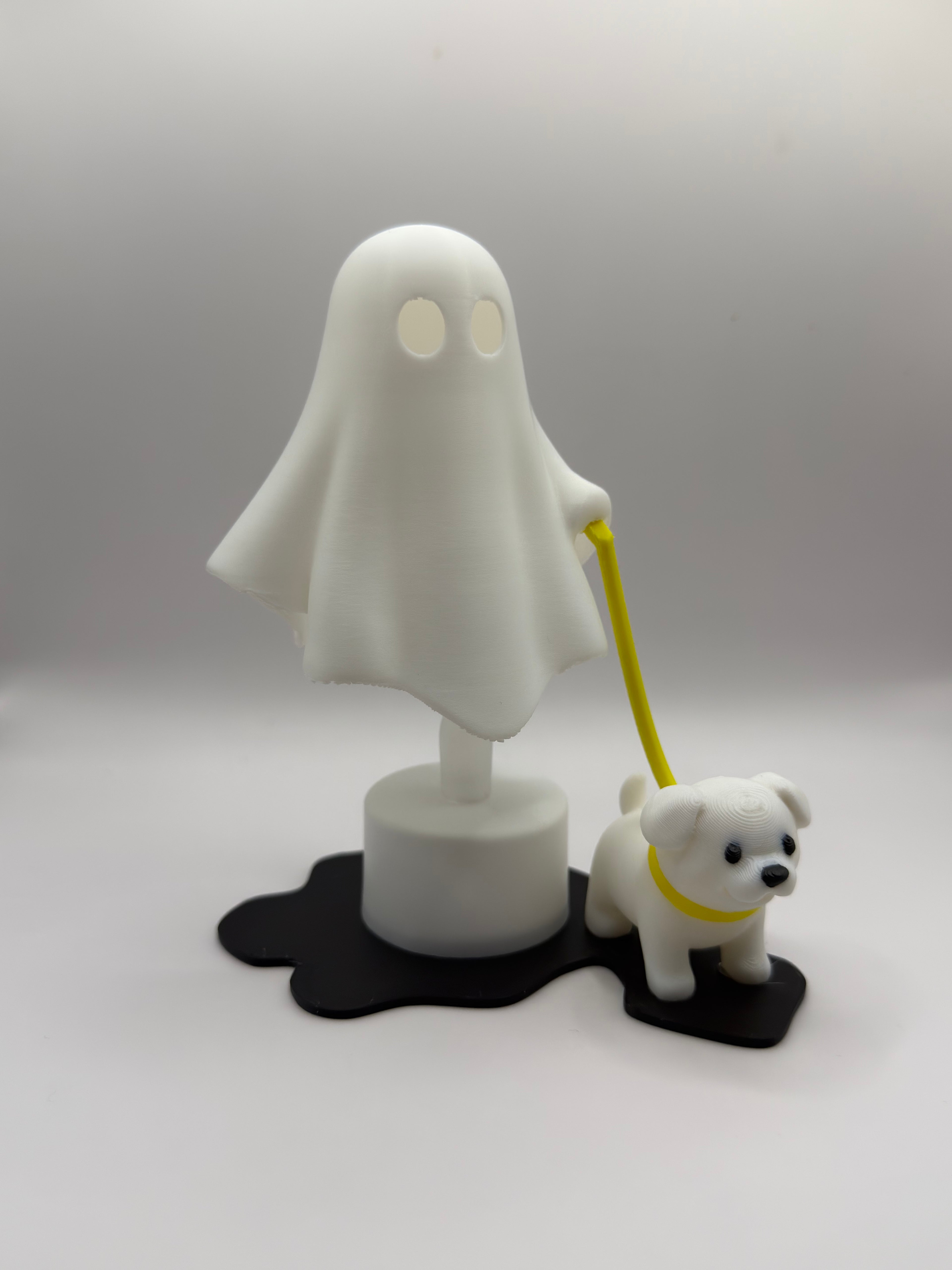 Ghost with a dog on a walk