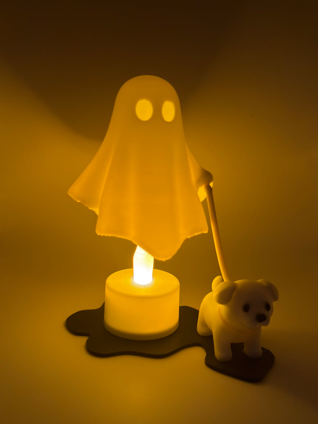 Ghost with a dog on a walk